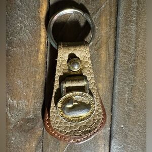 Vintage Dooney & Bourke All Weather Leather Logo Keychain